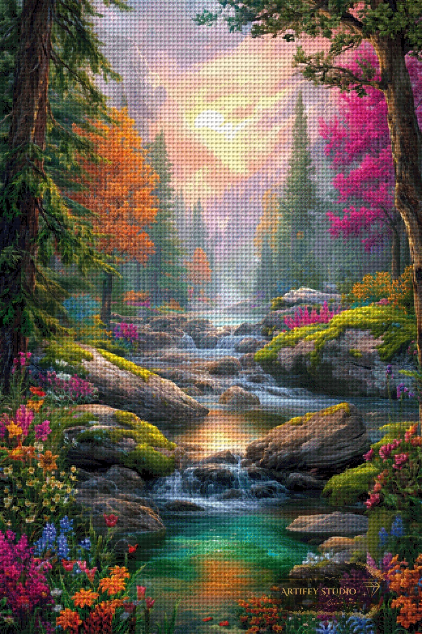 Waldlichtung by Salzkatze 80x120 mit 350 Farben