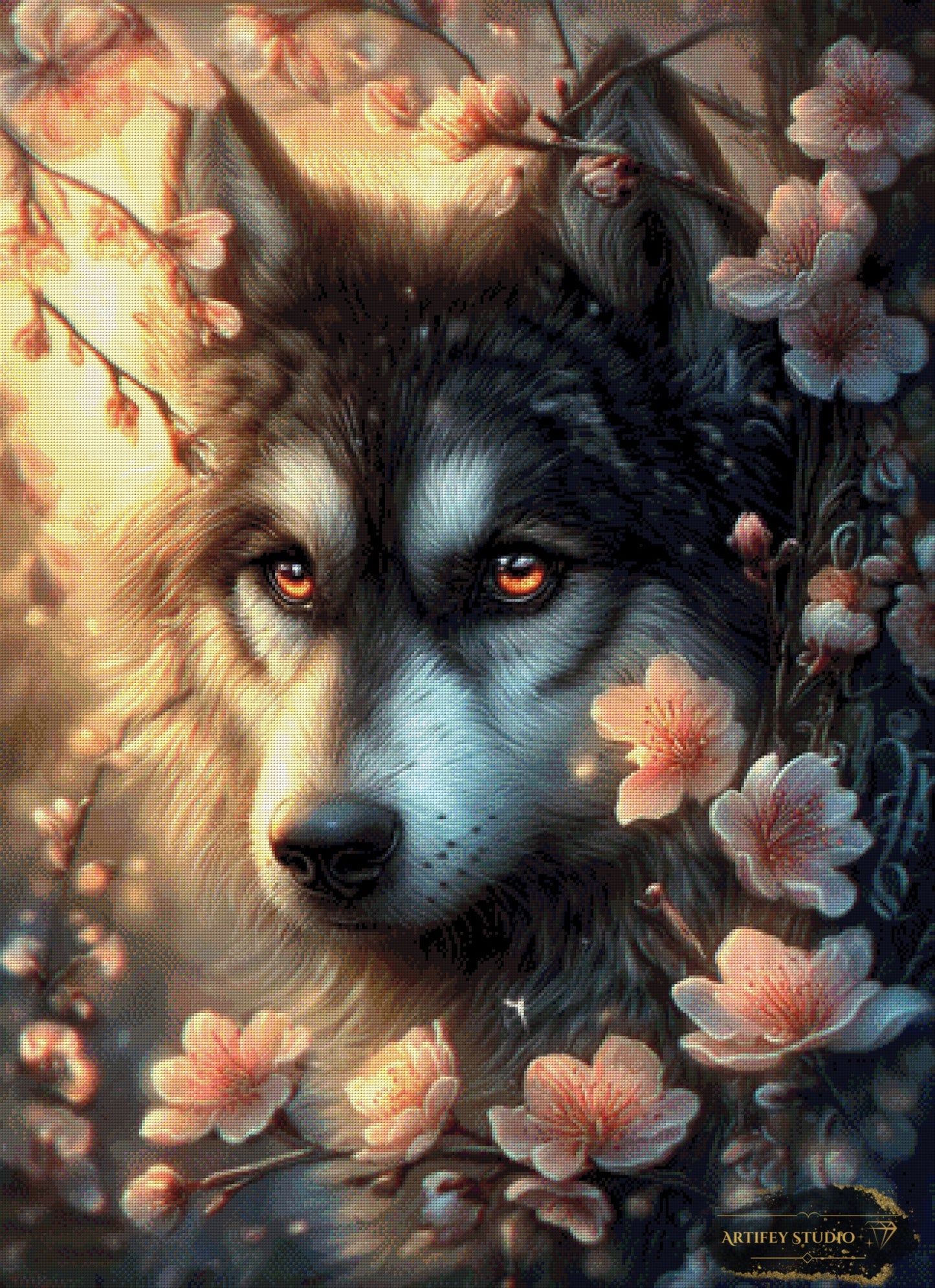 Blütenwächter by LaViie 80x110 mit 220 Farben