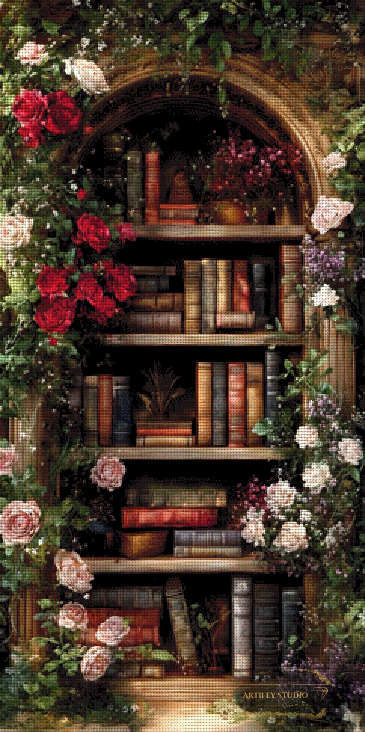 Altes Bücherregal by Salzkatze 60x120 mit 230 Farben