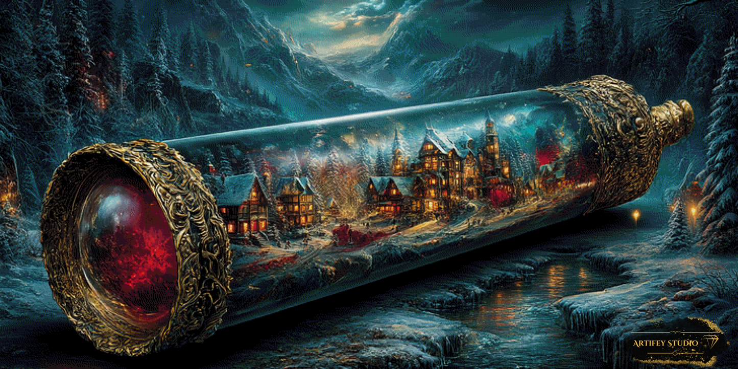 Winter in a glass jar by Morrigan 180x90 mit 240 Farben