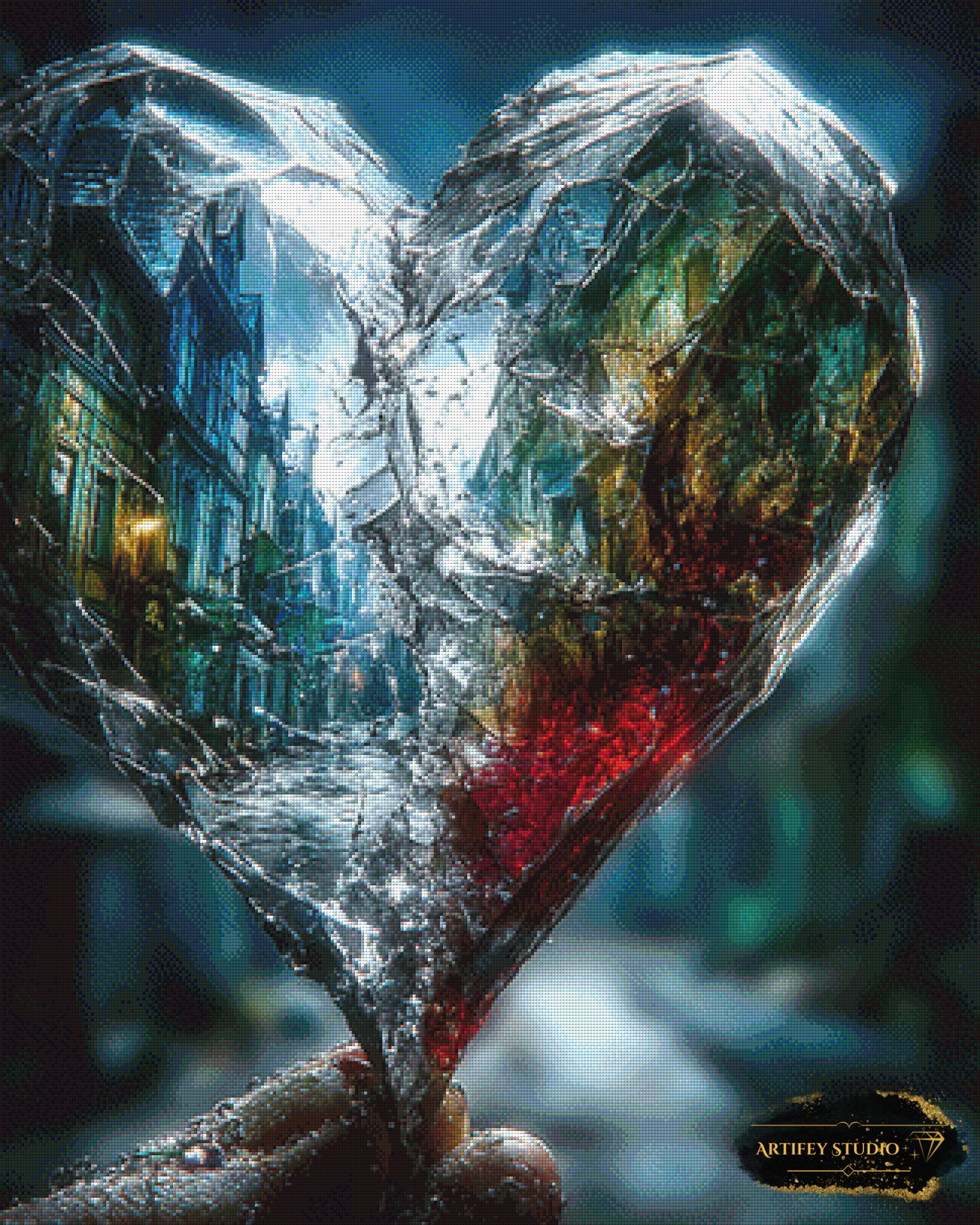 Frozen heart by Morrigan 80x100 mir 220 Farben