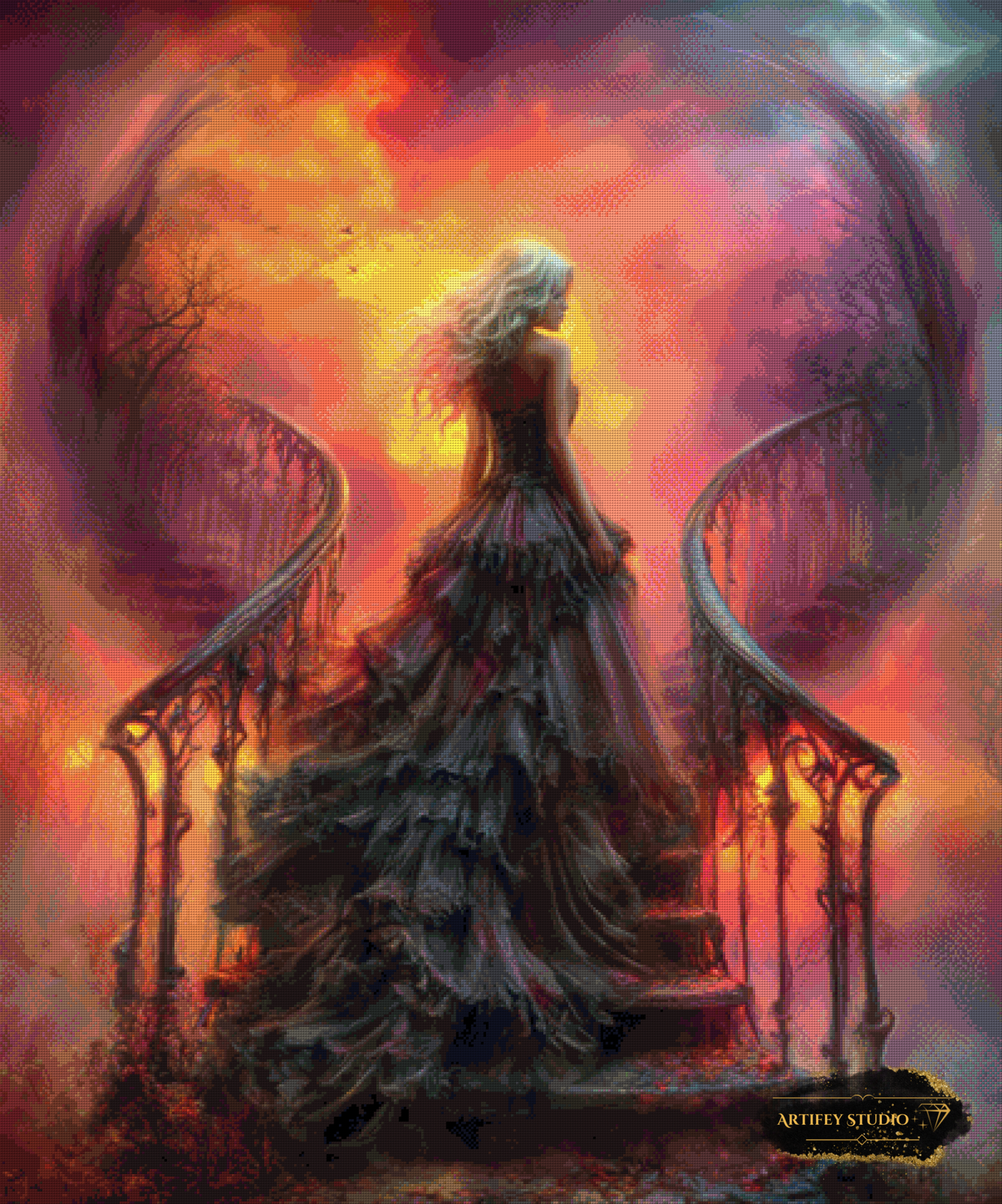 Two ways by Artifey 100x120 mit 200 Farben