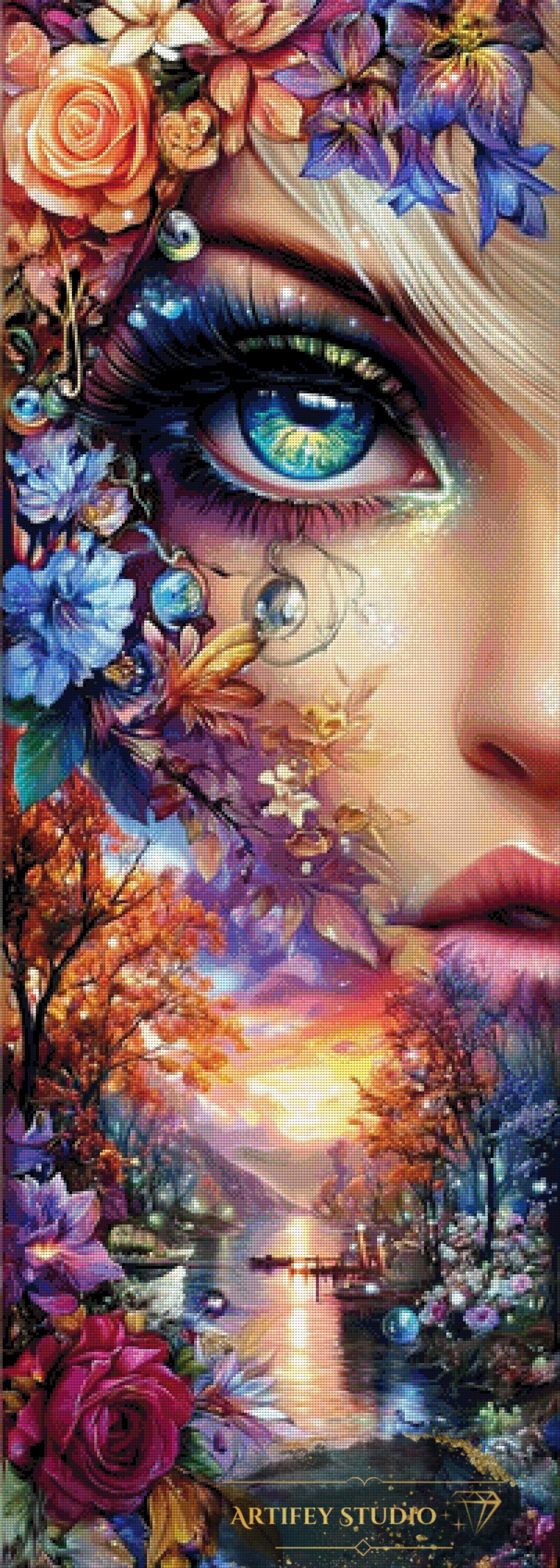 The eye of creation by Artifey 50x140 mit 350 Farben