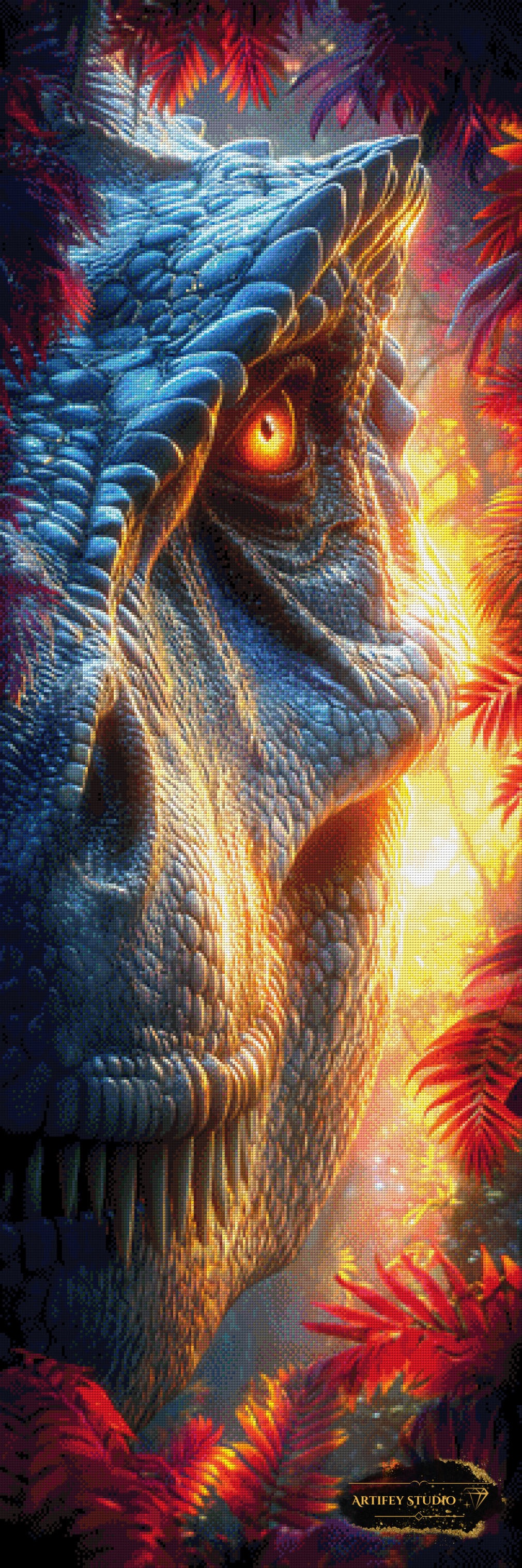 T-Rex attack by Artifey 50x150 mit 280 Farben