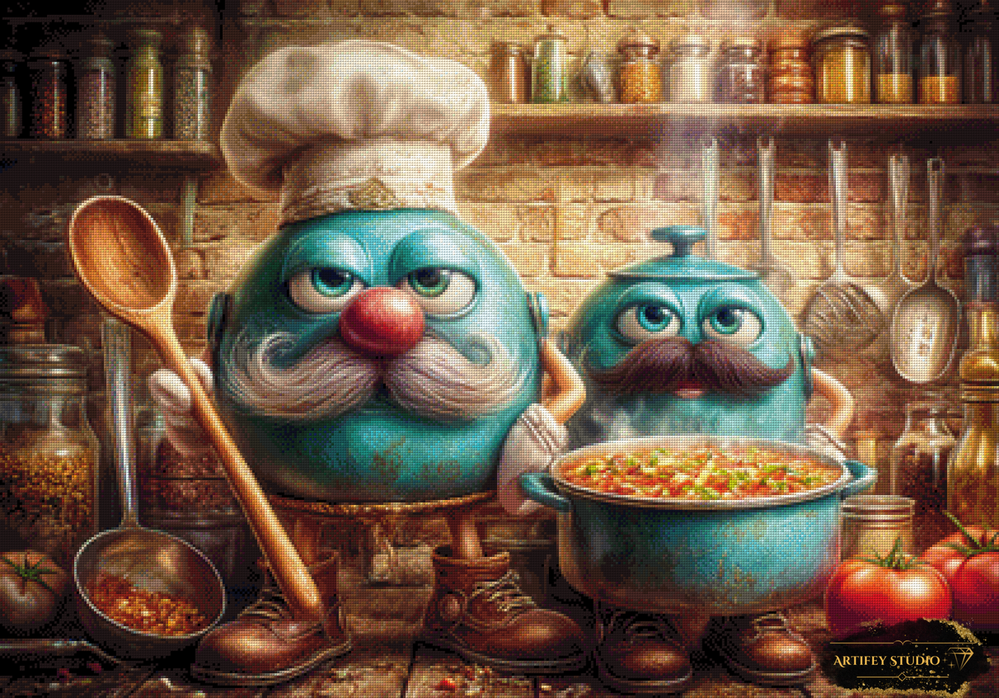 Kitchen Impossible by LaViie 100x70 mit 260 Farben