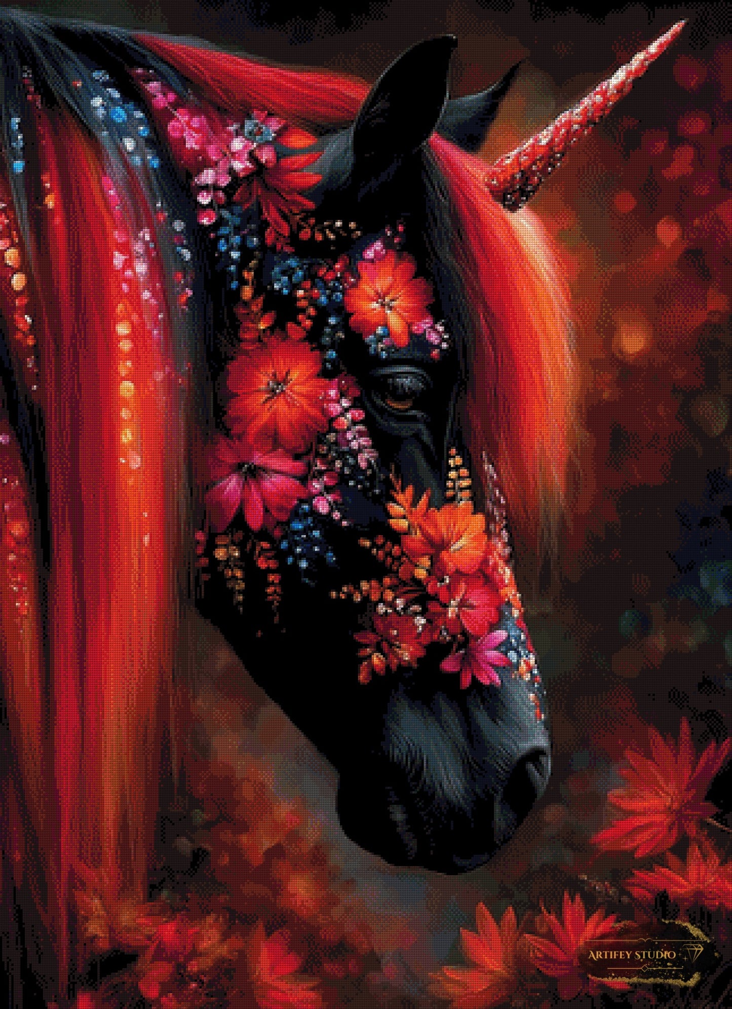 The Ruby Horn by Morrigan 80x110 mit 200 Farben