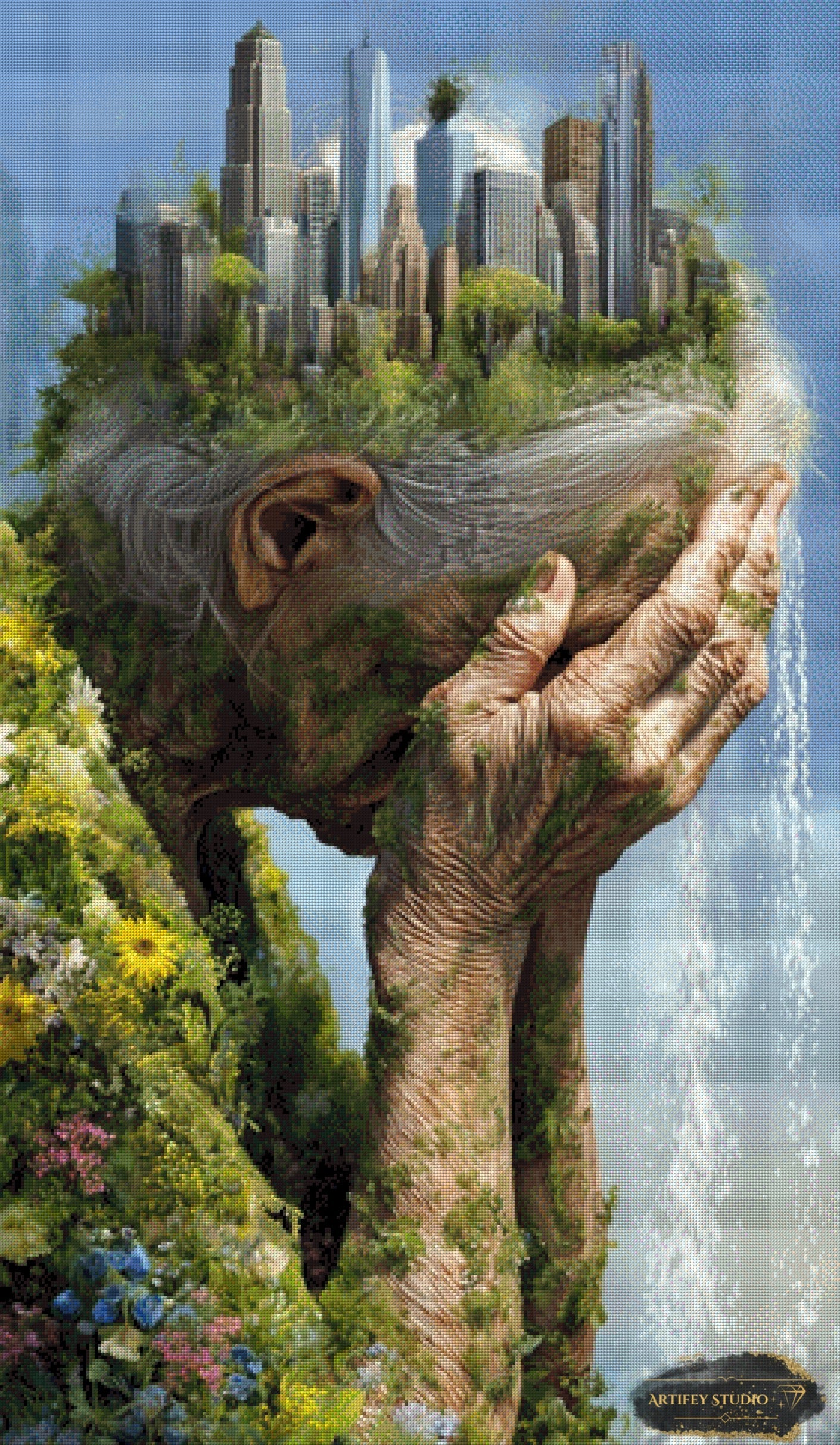 Die Last der Fortschritts by Salzkatze 70x120 mit 190 Farben