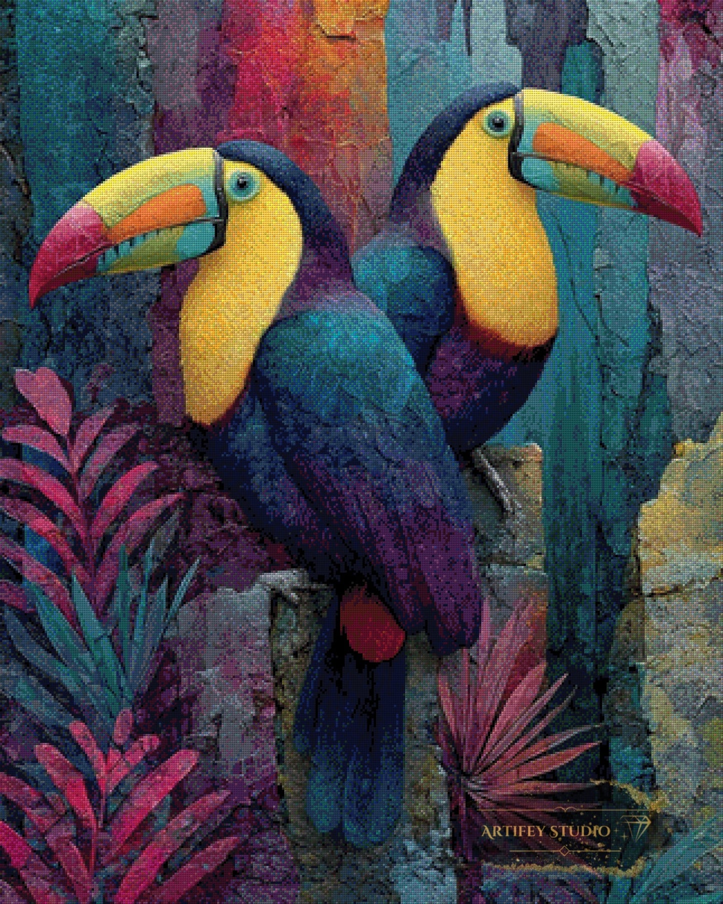 Regenbogenschnäbel by Morrigan 80x100 mit 230 Farben