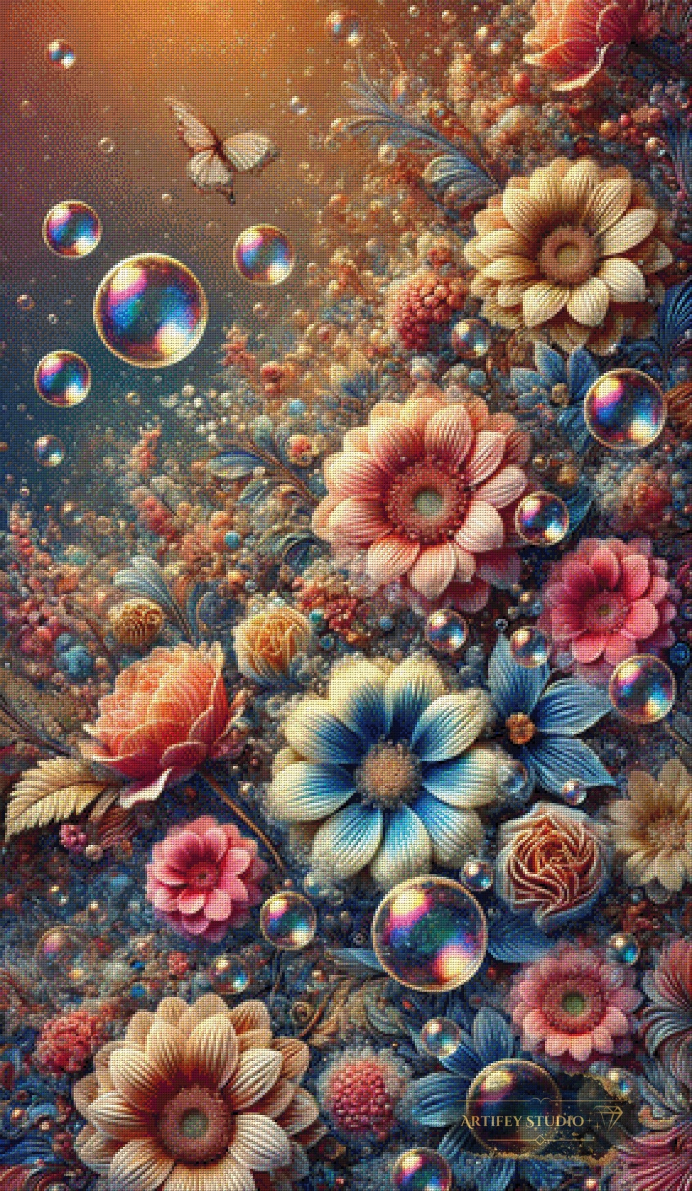 Bubble Blossom by Diynamite 70x120 mit 330 Farben