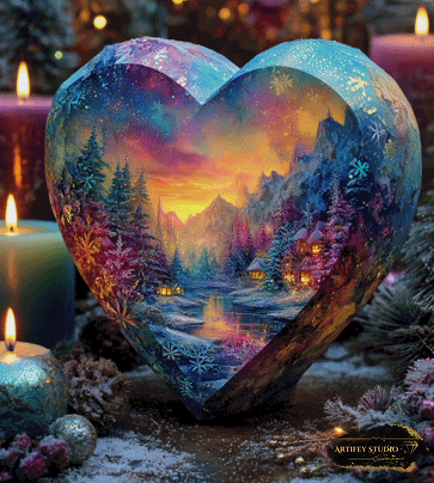 Winter heart by Morrigan 90x100 mit 290 Farben