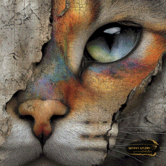Cat by Morrigan 60x60 mit 140 Farben