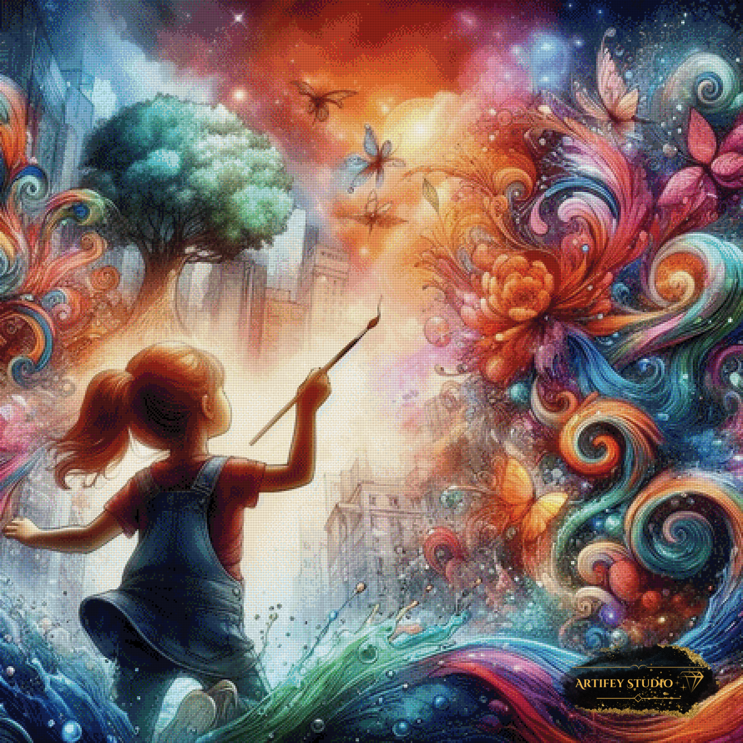 Paint my World by Artifey 110x110 mit 350 Farben