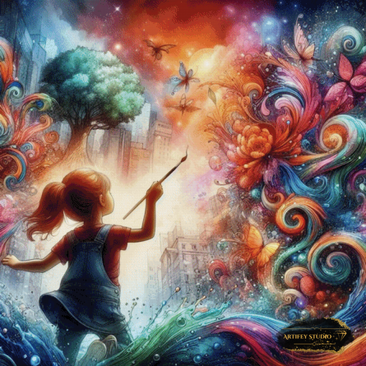 Paint my World by Artifey 110x110 mit 350 Farben