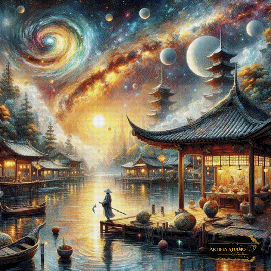 Cosmic Temple by Artifey 120x120 mit 220 Farben