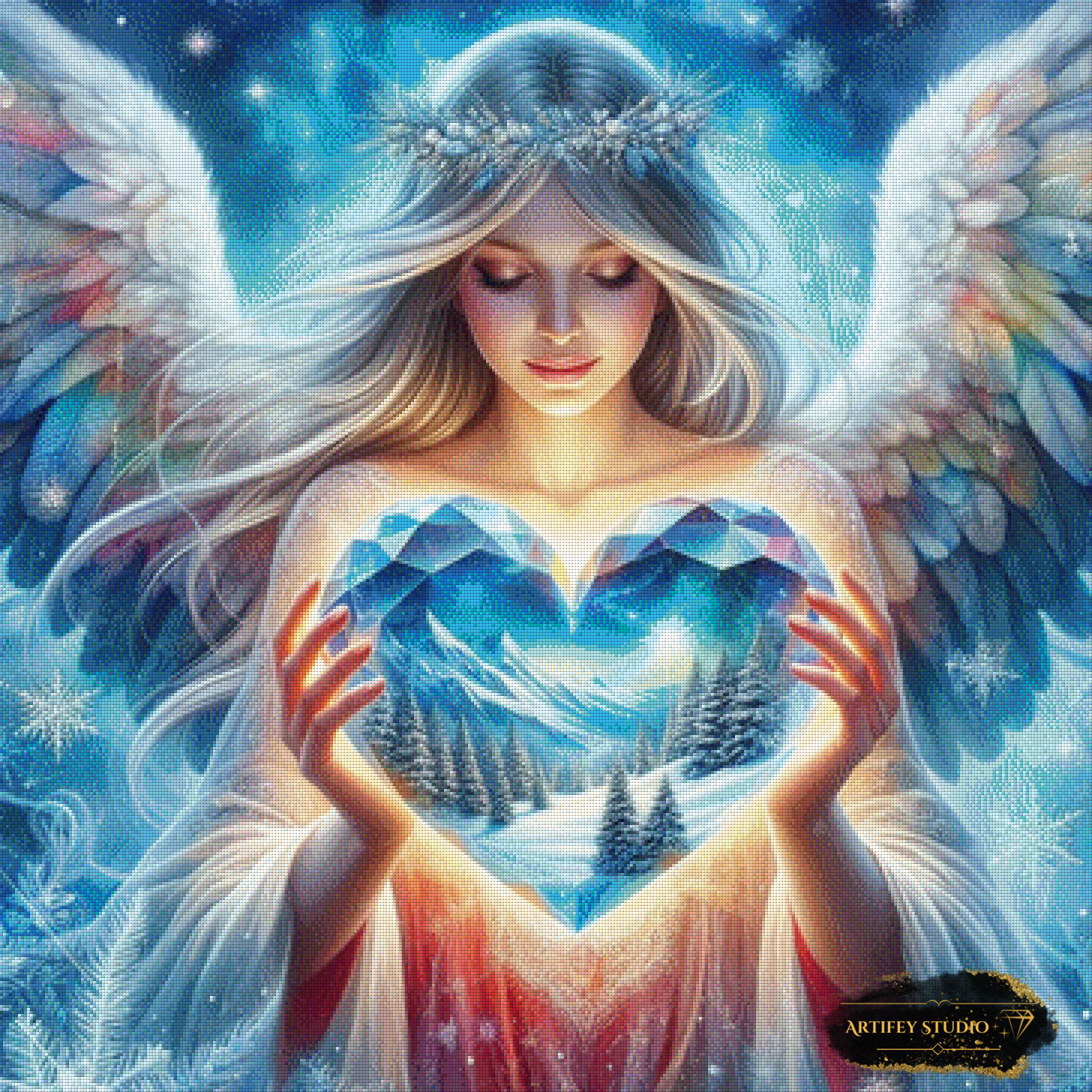 Winter Angel by Artifey 90x90 mit 260 Farben