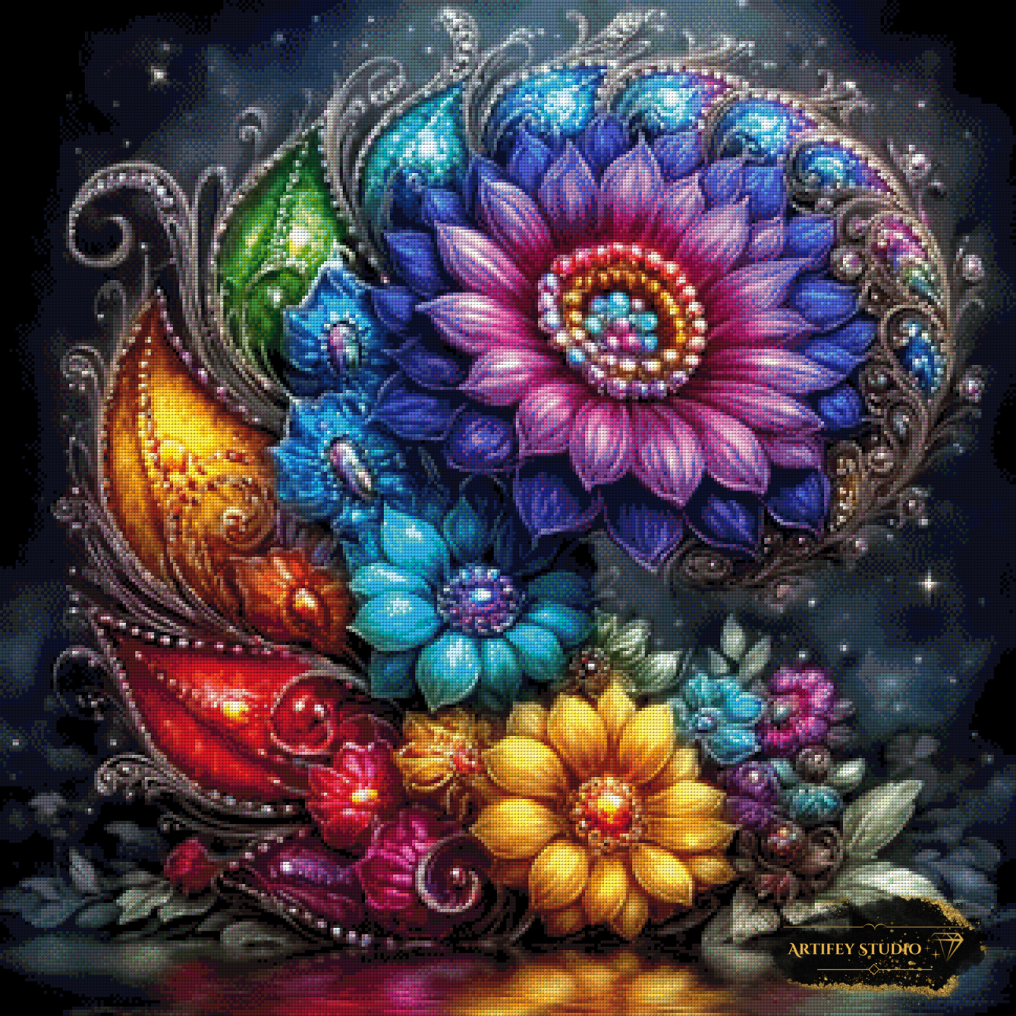 Blume des Lebens by Mirael 80x80 mit 320 Farben