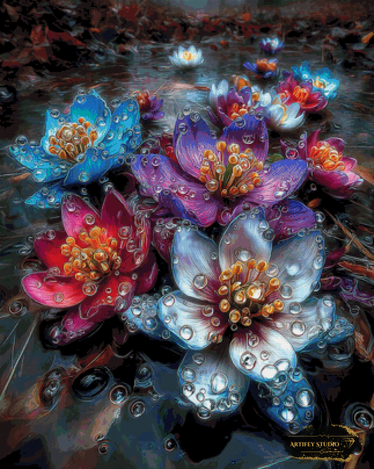 Floral Reverie by Mirael 80x100 mit 310 Farben