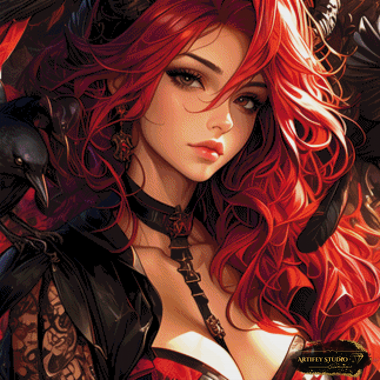 Ravens Friends by Mirael 80x80 mit 120 Farben