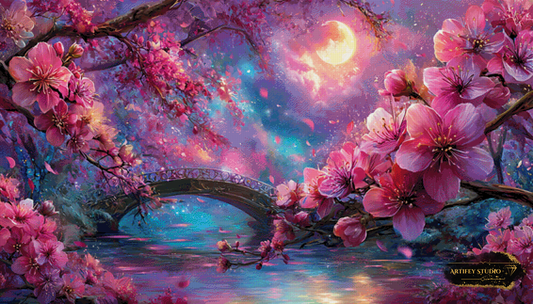 Night blossom magic by Artifey 140x80 mit 320 Farben