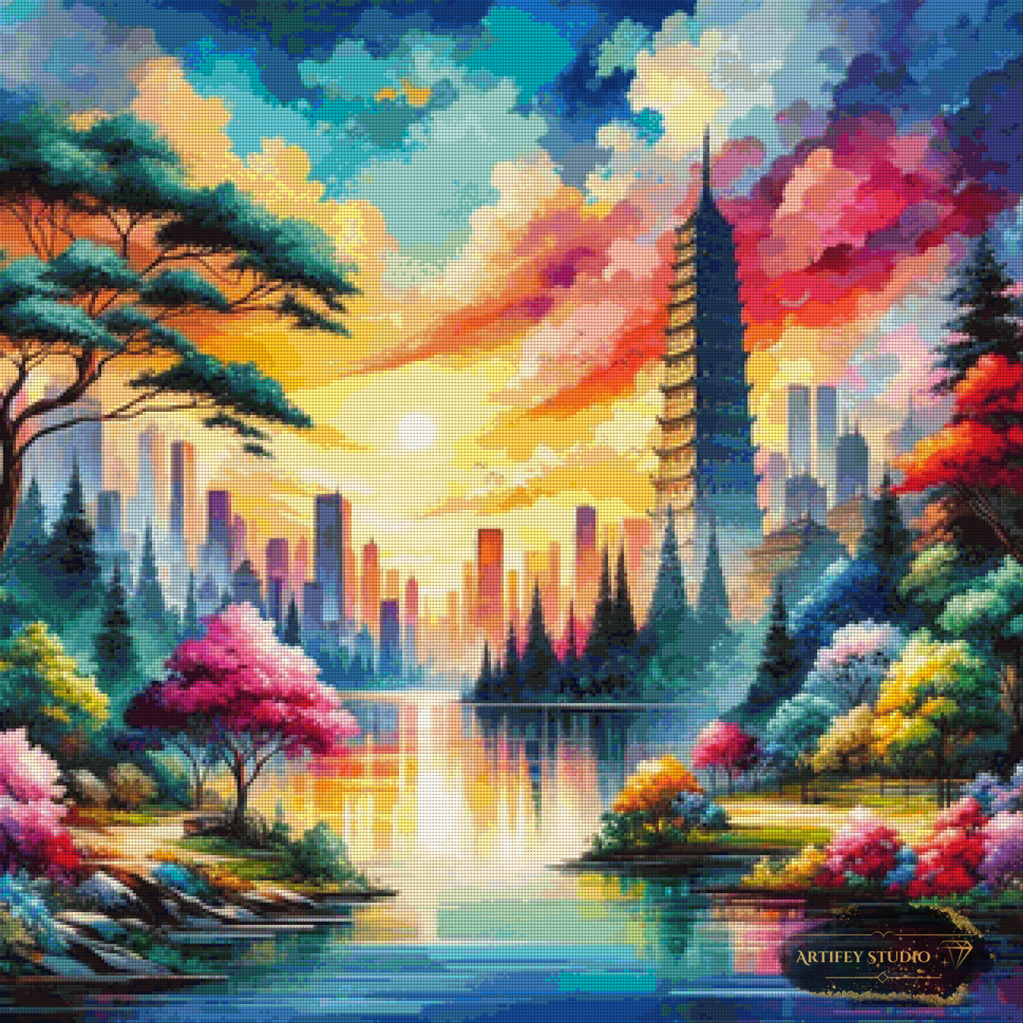 Japan beauty by Artifey 80x80 mit 370 Farben