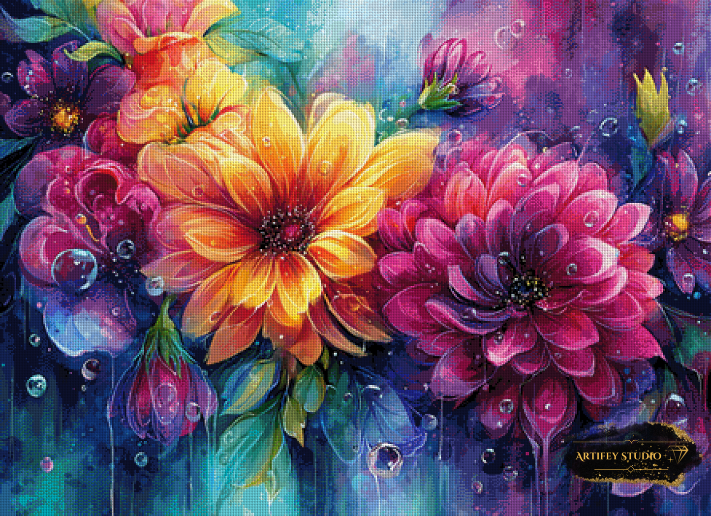 Botanical Pulse by Artifey 110x80 mit 400 Farben