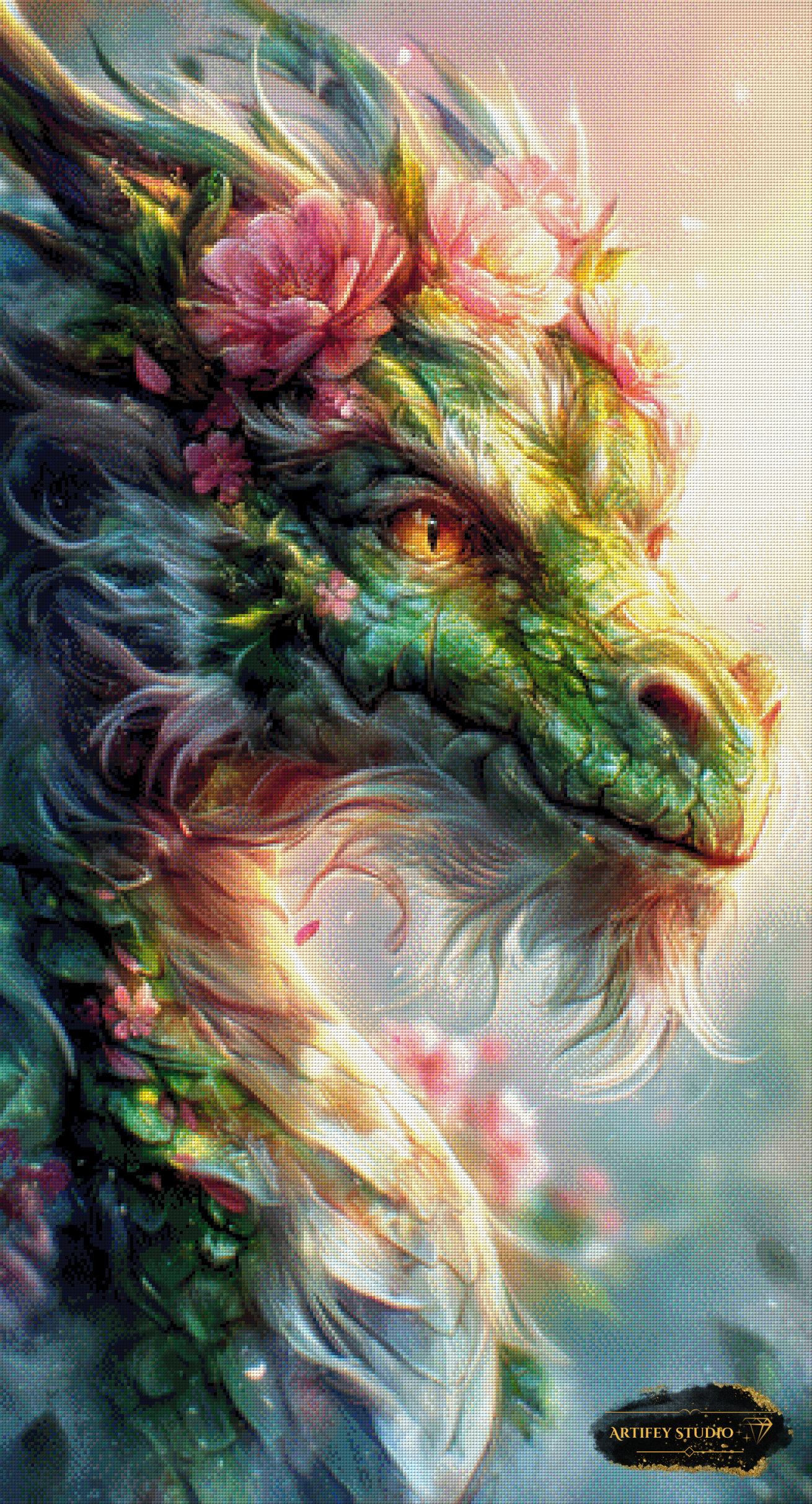 Walddrache by Salzkatze 65x120 mit 350 Farben