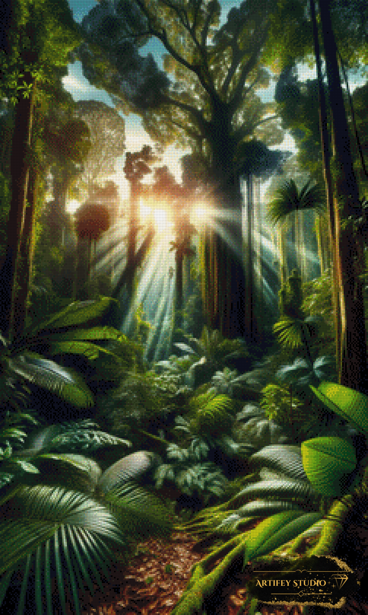 Im grünen Labyrinth by Diynamite 60x100 mit 180 Farben