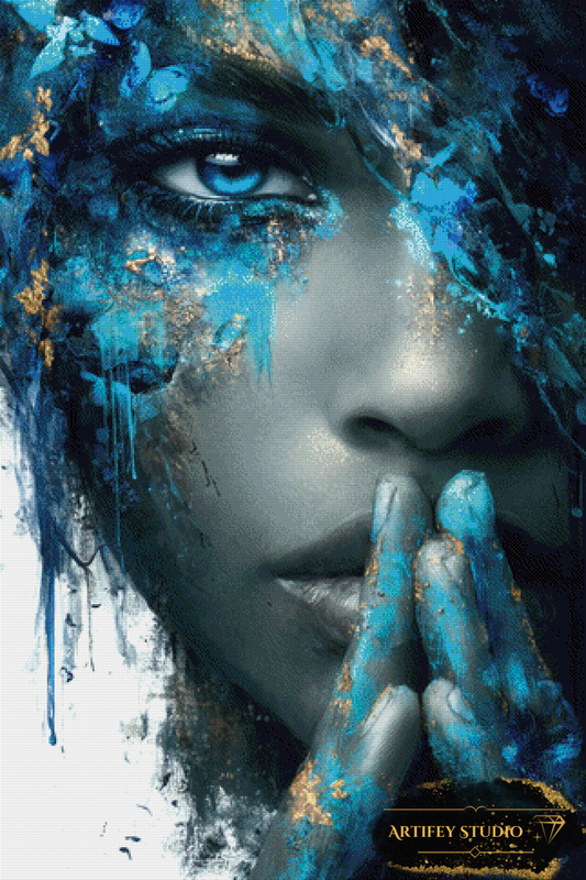 Blue prayers by Mirael 80x120 mit 160 Farben