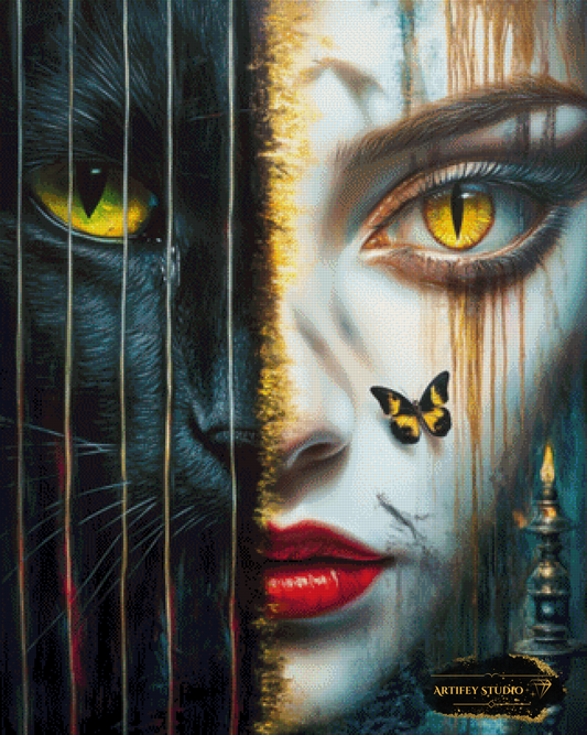 Faccia da gatto by Skyler 80x100 mit 230 Farben