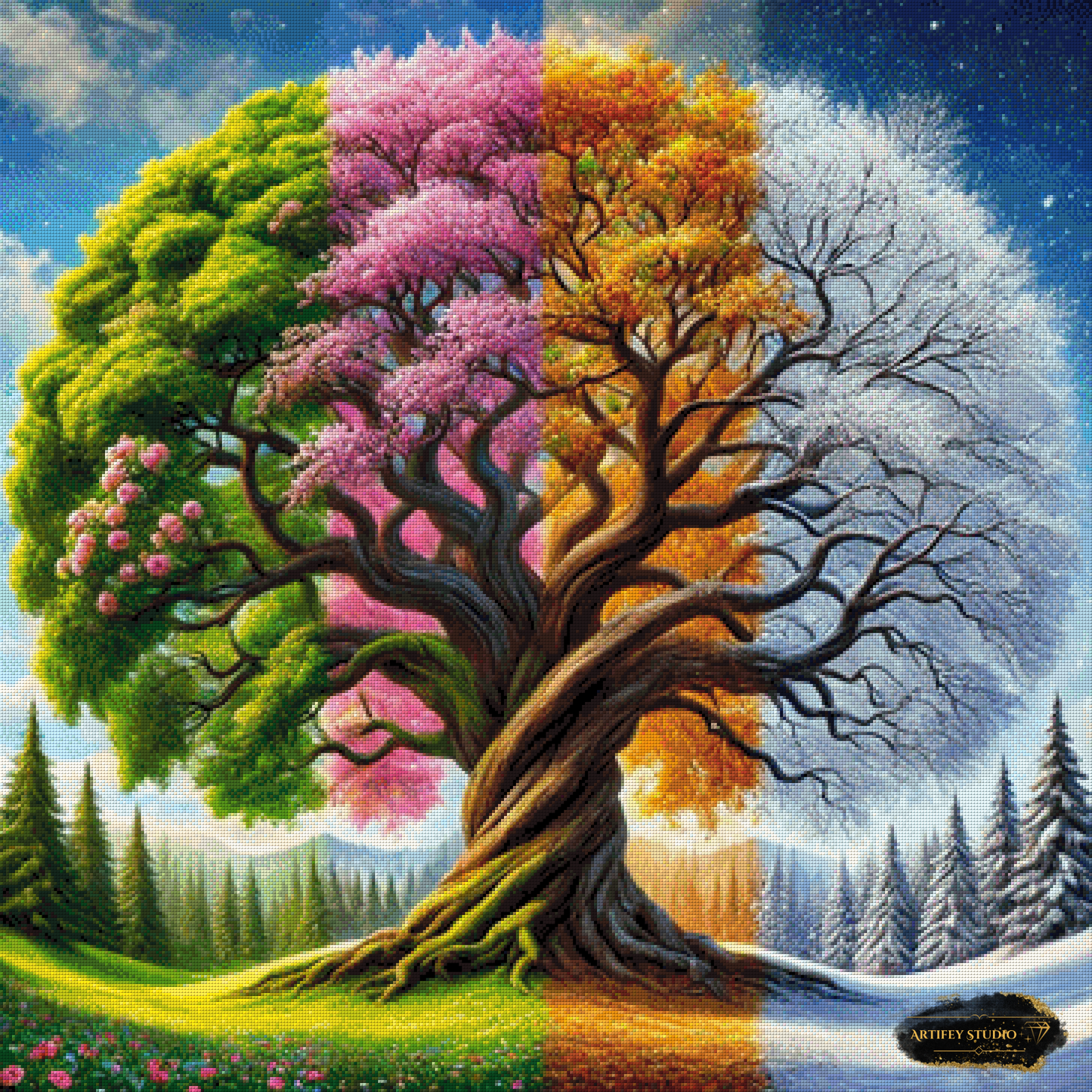 Vier Jahreszeiten by Diynamite 90x90 mit 350 Farben