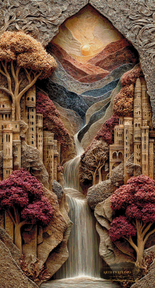 Terra in Relevo II by Morrigan 60x110 mit 180 Farben