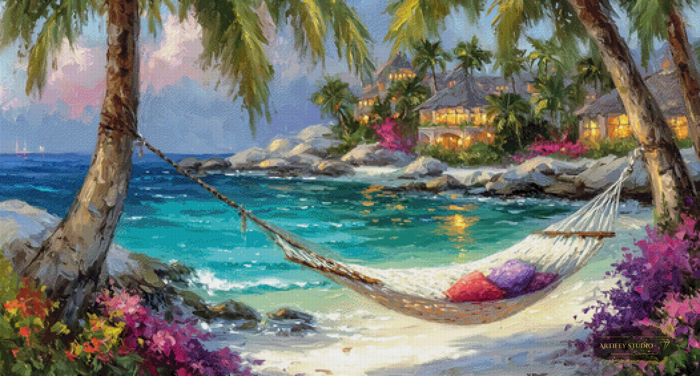 Hängematte am Strand by Salzkatze 130x70 mit 340 Farben