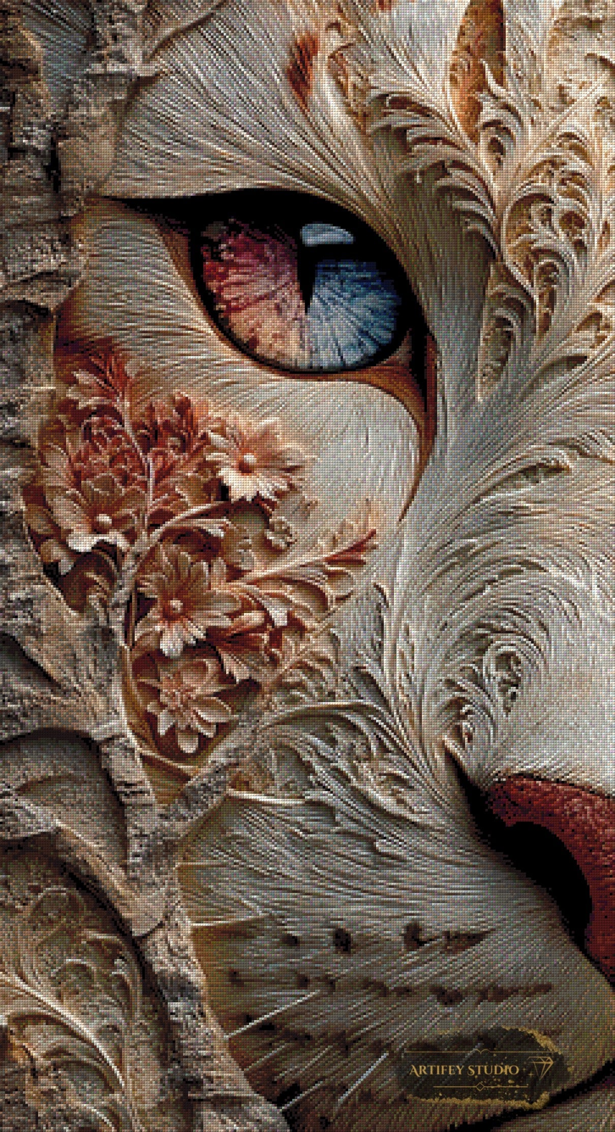 Felis in Relevo by Morrigan 60x110 mit 150 Farben