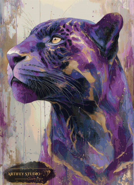Violette Wildheit by Salzkatze 80x110 mit 100 Farben
