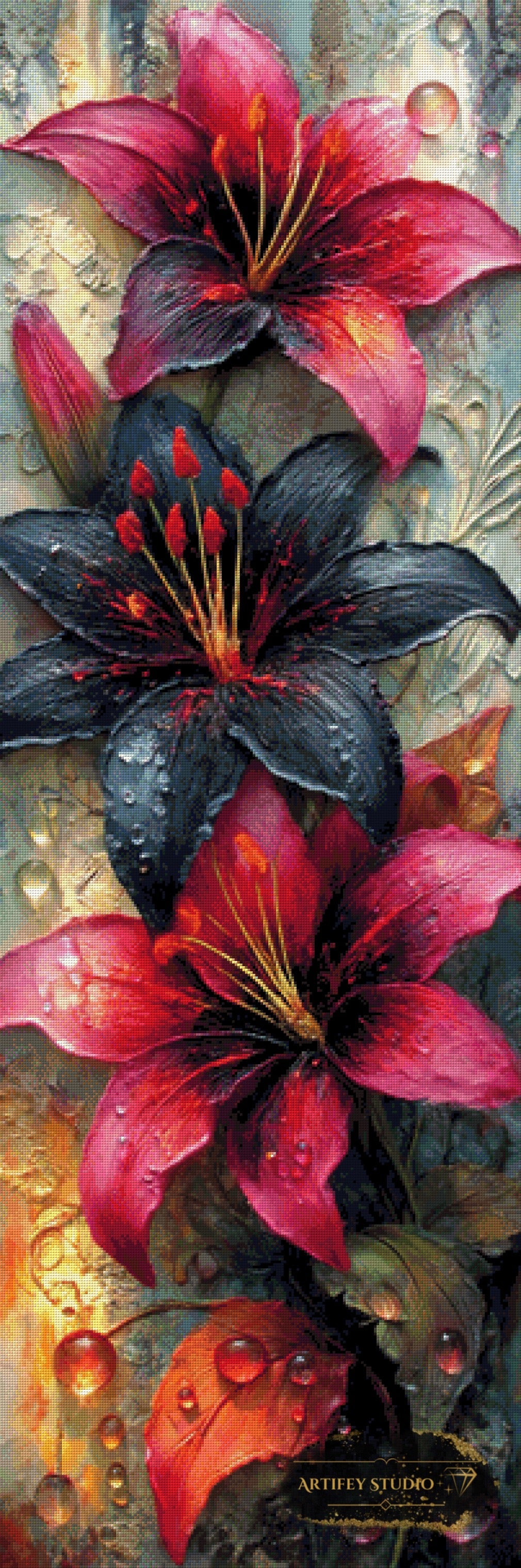 Morsky Lilies by Morrigan 50x150 mit 270 Farben