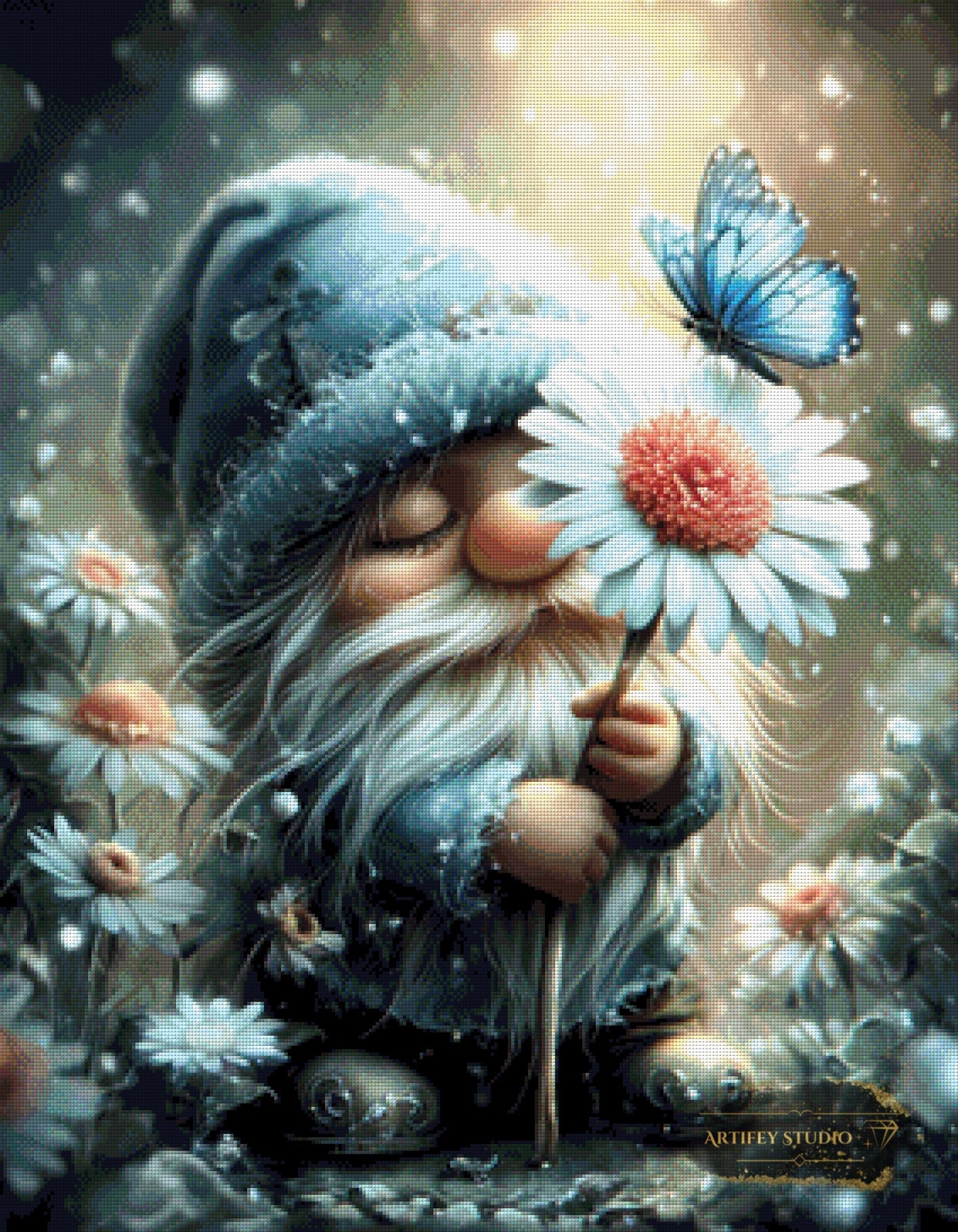 Blumenwichtel by LaViie 70x90 mit 190 Farben