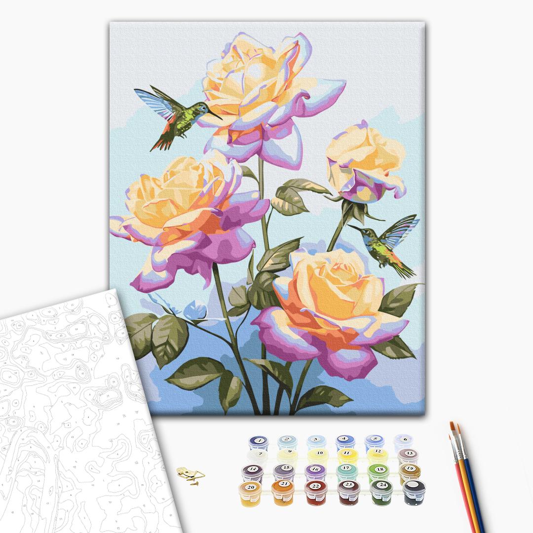 Malen nach Zahlen „Dattel zwischen Rosen © Anna Steshenko“