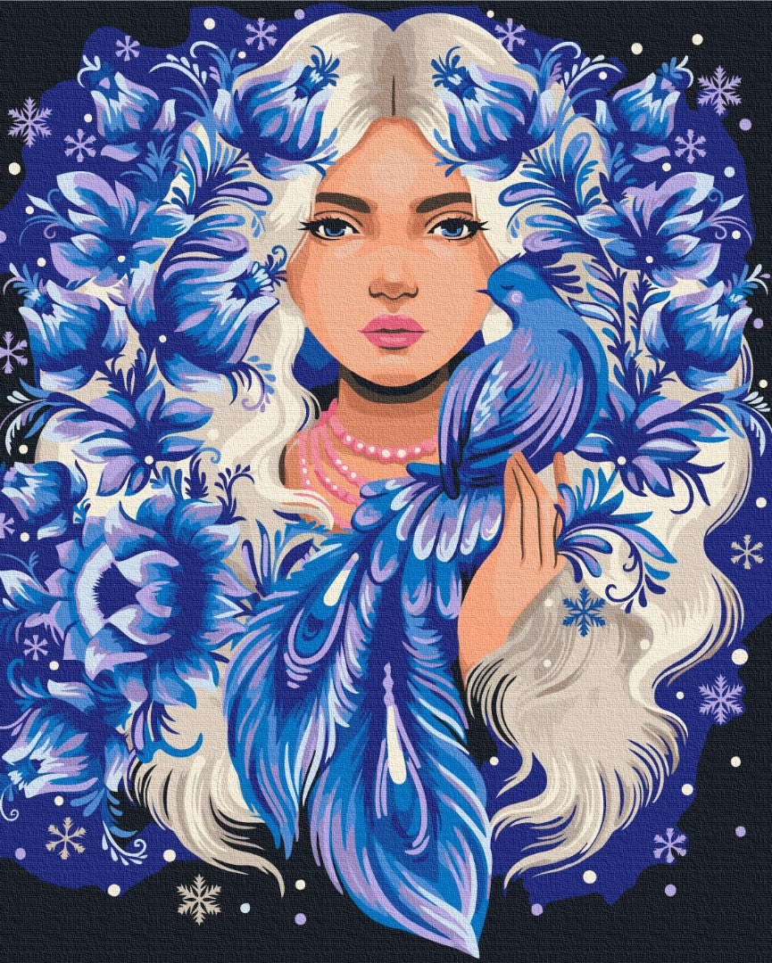 Premium Malen nach Zahlen „Sie ist Winter © Polina Skurikhina“