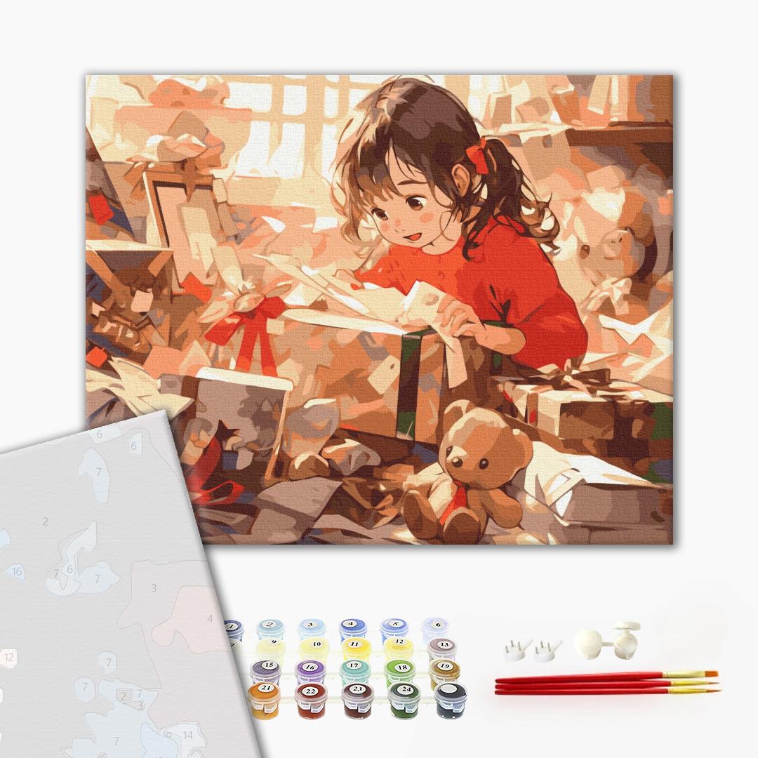 Premium Malen nach Zahlen „Weihnachtsgeschenke“