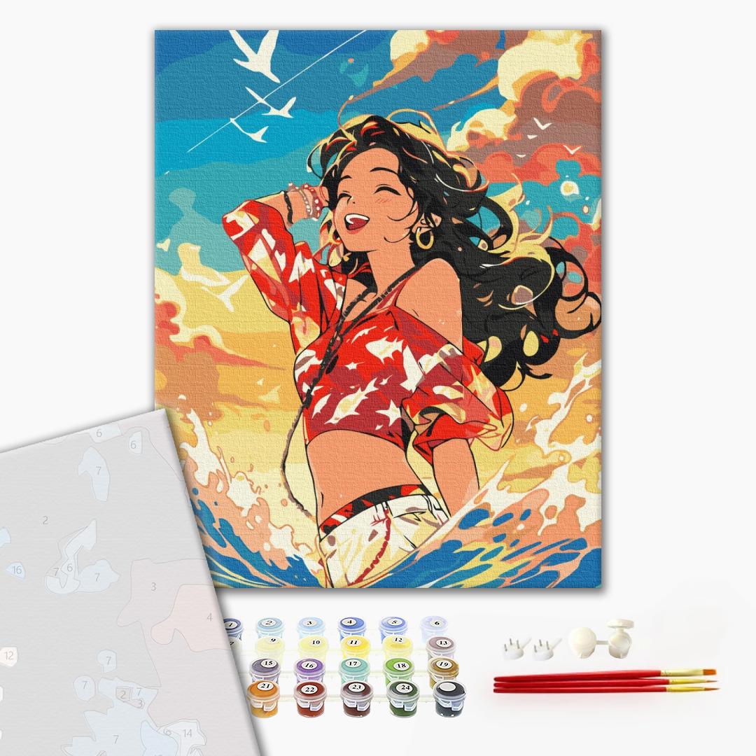 Premium Malen nach Zahlen „Im Rhythmus der Wellen“