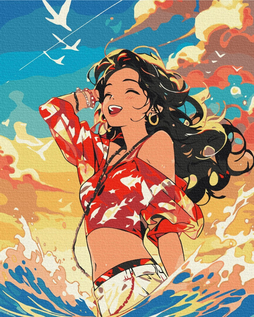 Premium Malen nach Zahlen „Im Rhythmus der Wellen“