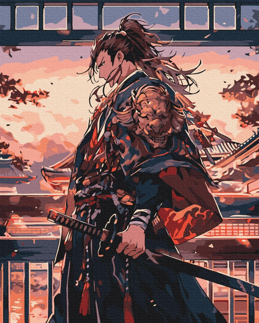 Premium Malen nach Zahlen „Samurai“