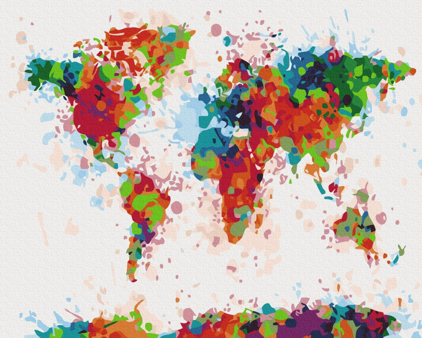 Premium Malen nach Zahlen „Farbige Karte“