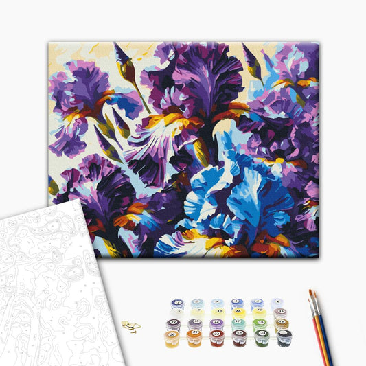 Malen nach Zahlen „Duftende Iris © Oleg Loburak“