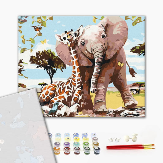 Premium Malen nach Zahlen „Nette Freunde“