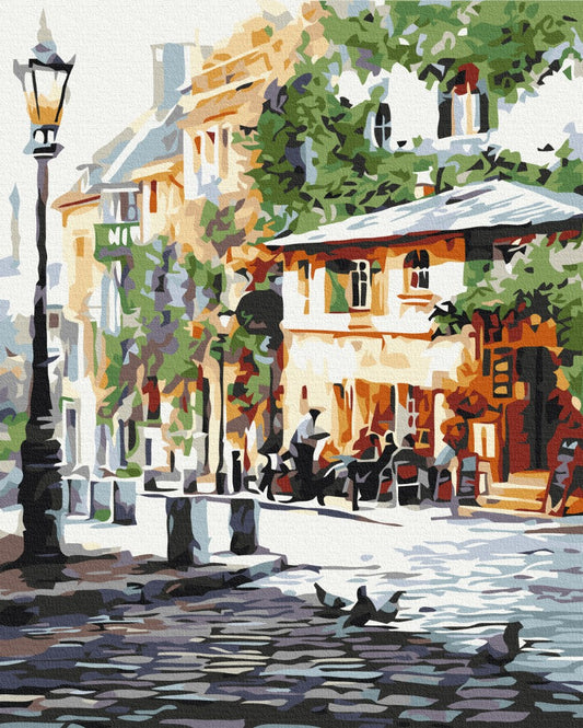 Premium Malen nach Zahlen „Sommercafé“