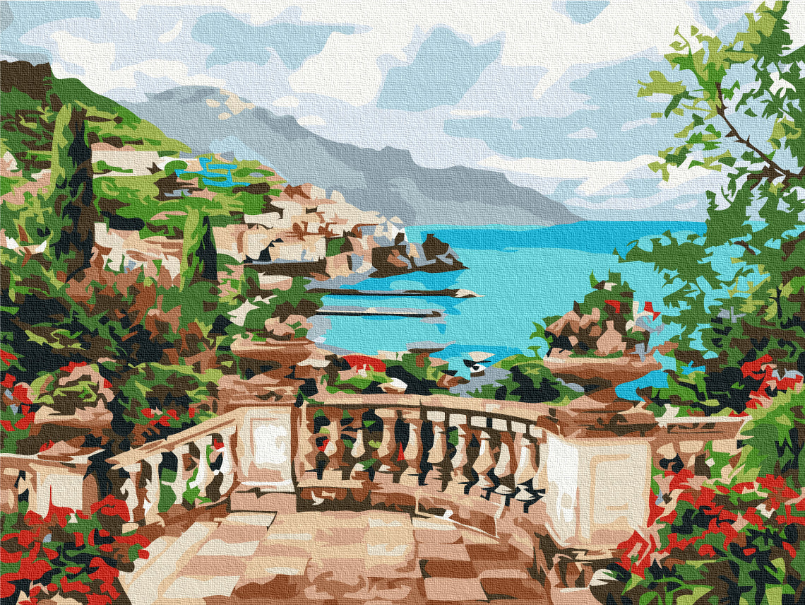 Premium Malen nach Zahlen „Seeblick“