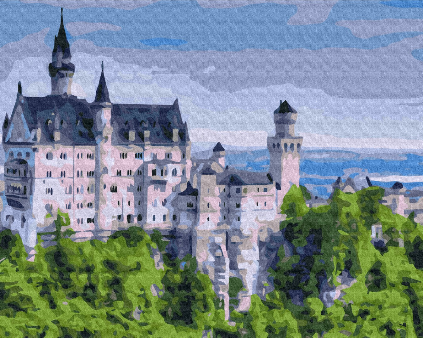 Premium Malen nach Zahlen „Sommerschloss“