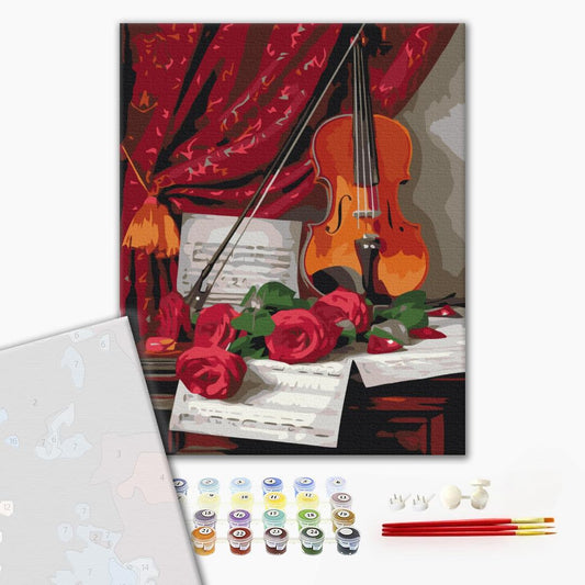 Premium Malen nach Zahlen „Musik der Blumen“