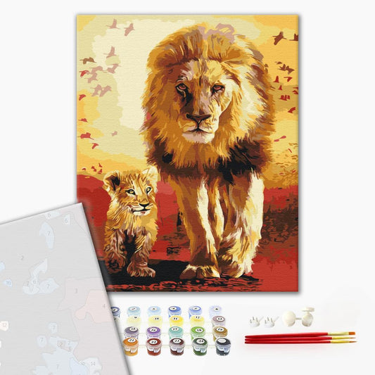 Premium Malen nach Zahlen „Spaziergang in der Savannah“